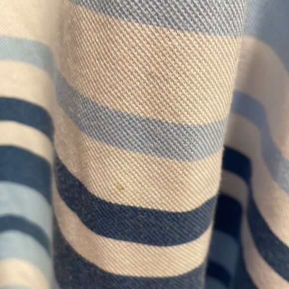 Lacoste Mens polo blue and white striped collared shirt - Picture 9 of 13